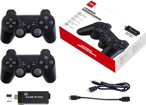 Vista 8 de Swallow Wireless Game Joystick Controller, HDMI 4K Game Stick Dobles Wireless Video Game Console Sistema de código abierto 64GB 10000 Juegos gratis
