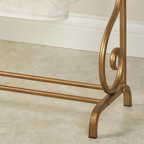 Vista 5 de Touch of Class Anna - Soporte de piso de metal, oro antiguo Dorado antiguo