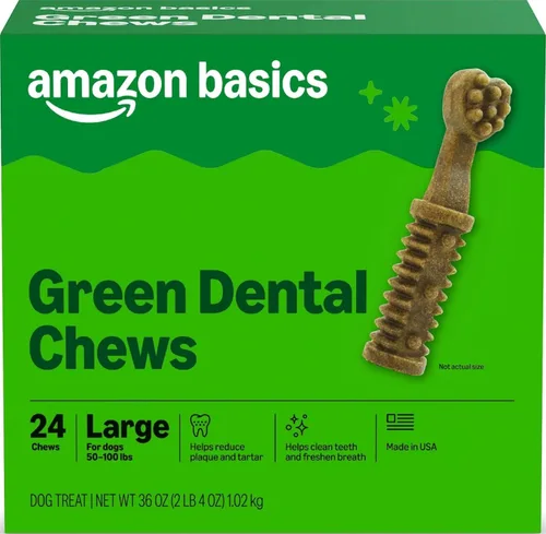 Vista 11 de Marca Amazon – Wag Golosinas Dentales para Perros para ayudar a limpiar los dientes y refrescar el aliento, pequeñas, sin sabor, 2.25 libras, 60