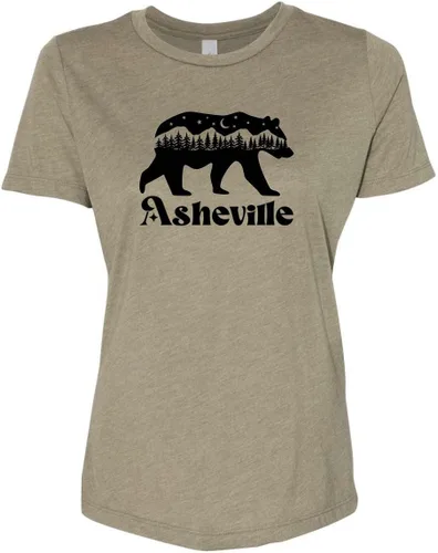 Vista 32 de Cute Women's Screen Printed Crew Neck Tee, Shirts With Sayings, Dusty Blue or Olive