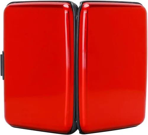 Vista 3 de Elfish.- Funda protectora de aluminio contra RFID, para tarjetas de crédito, carcasa rígida para tarjetas de presentación, cartera de metal