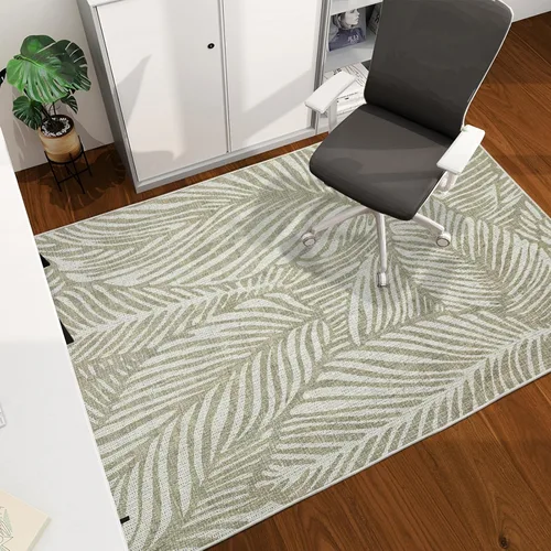 Vista 39 de Tapete para silla de oficina para suelo de madera dura, 48"x36" tapete protector de escritorio de computadora de fácil deslizamiento para silla Hoja