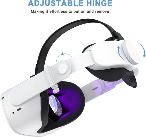 Vista 2 de SUPERUS Correa para la cabeza para Oculus Quest 2 - Correa Elite de repuesto para MetaOculus Quest 2 accesorios de realidad virtual compatibles