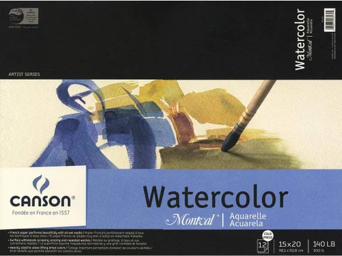Vista 9 de Canson Artist Series - Papel de acuarela, bloc con espiral de alambre, 5.5 x 8.5 pulgadas, 20 hojas (140lb/300g) - Papel de artista para adultos