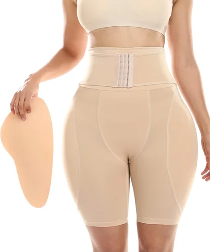 Vista 7 de Almohadillas moldeadoras para la cadera, ropa interior acolchada con control de abdomen para mujer, bragas con levantamiento de glúteos, faja
