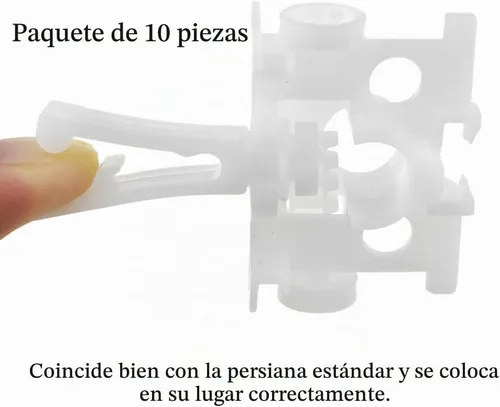 Vista 6 de Acoeitl - Soporte de reparación de persianas verticales con vástago, kit de reparación de persianas, piezas de repuesto blancas, accesorios