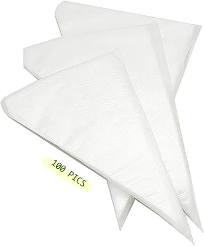 Vista 4 de Juego de 100 bolsas de pastelería desechables para decoración de tartas, bolsa de pastelería gruesa para decoración de pasteles, bolsas