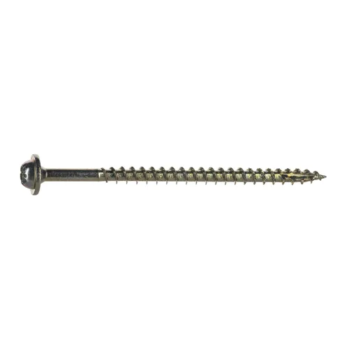 Vista 2 de Tornillos SaberDrive #9 x 2-1/2" para gabinete, 1 libra, aprox. 91 piezas, tornillos de madera duraderos, rosca dentada para una fijación segura