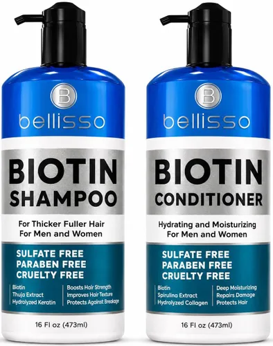 Vista 32 de Juego de champú y acondicionador antiencrespamiento, productos para el cuidado del cabello sin sulfato para mujeres y hombres, control del cabello