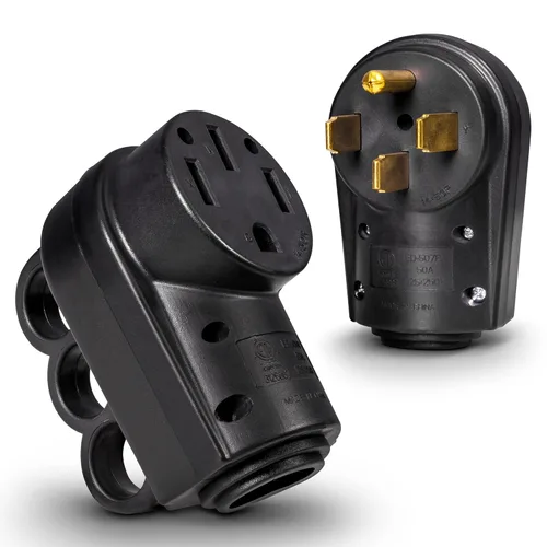 Vista 12 de True Mods NEMA TT-30P/30R 125V 30A Kit Combo de Cable de Alimentación para RV con Enchufe y Toma Macho/Hembra de Repuesto para Cable 10/3AWG