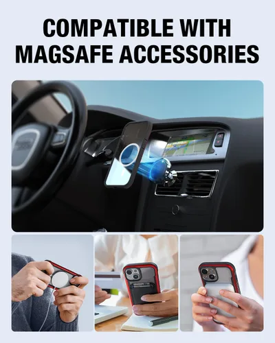 Vista 5 de RAPTIC Shield - Funda magnética para iPhone 15, compatible con MagSafe, funda protectora transparente a prueba de golpes, grado militar probada