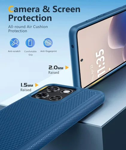 Vista 634 de FNTCASE Funda para iPhone 17 Pro: Fundas delgadas translúcidas de color azul claro compatibles con MagSafe, protección completa de la cámara