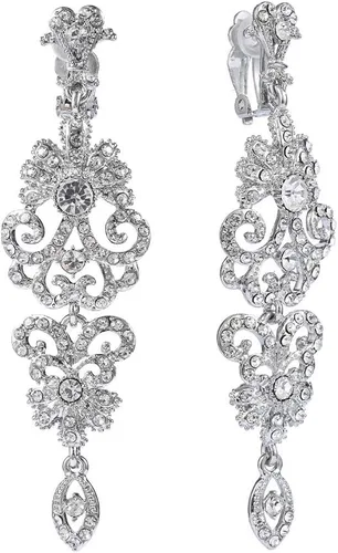 Vista 13 de Pendientes de araña con diamantes de imitación para novias, dorados/plateados Pendientes A-Clear Pin