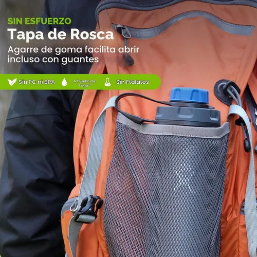 Vista 3 de humangear capCAP+ Convierte aberturas de boca ancha Apertura fácil y segura Material apto para alimentos Tapa de accesorio para botella