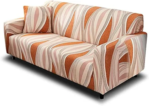 Vista 7 de AURLOE Funda de sofá estampada, Funda elástica para sillón, juego de fundas de sofá biplaza con patrones para sillón con cojines de 2 plazas, JBR