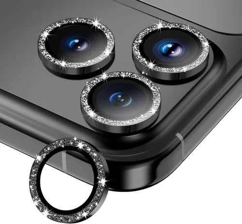 Vista 30 de Protector de lente de cámara para iPhone 17/16/16 Plus, Vidrio templado de metal Cubierta individual de lente de cámara [Anti-caída] Compatible