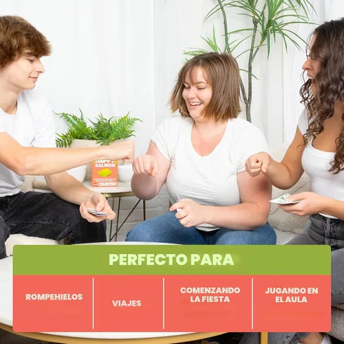 Vista 6 de Exploding Kittens Happy Salmon 3-8 Jugadores - Edades 6+ - Rondas de 90 Segundos - Juego de cartas fácil de aprender y de emparejar rápido - Juego