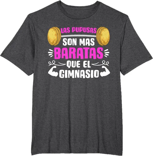 Vista 13 de Las Pupusas Que El Gimnasio - Camiseta salvadoreña salvadoreña, Negro, S