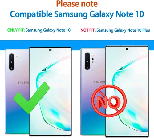 Vista 2 de Funda para Samsung Galaxy Note 10 5G, [grado militar] protectora a prueba de golpes, resistente funda de teléfono para Note 10 de 6.3 pulgadas