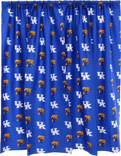 Vista 2 de College Covers Everything Comfy Kentucky Wildcats - Juego de paneles de cortina, 2 paneles, 2 alzapaños a juego, 42 pulgadas de ancho por 63