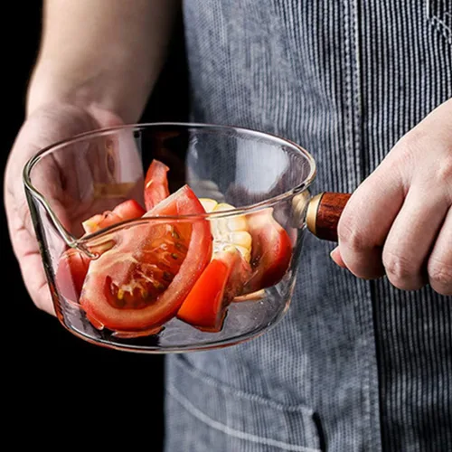 Vista 7 de Cabilock Olla de cocina de vidrio Olla de cocina complementaria Olla de estofado Olla de sopa gruesa Olla de vidrio para alimentos Olla de sopa