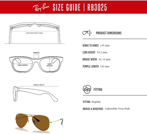 Vista 6 de Ray-Ban RB3025 - Lentes de sol de aviador de metal para hombre y mujer + paquete con kit de cuidado de gafas iWear de diseñador