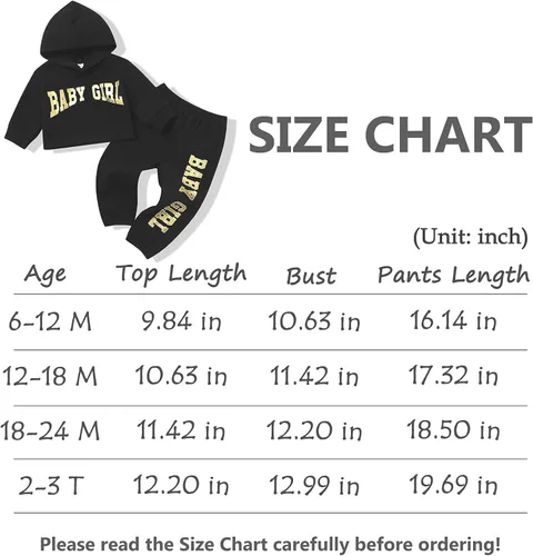 Vista 3 de Menglang Conjunto de sudadera corta con capucha y pantalones para niña pequeña para otoño e invierno