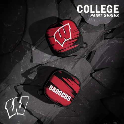 Vista 2 de AFFINITY BANDS Wisconsin Badgers HDX - Funda compatible con Samsung Galaxy Buds Pro y Buds Live (rayas de pintura)