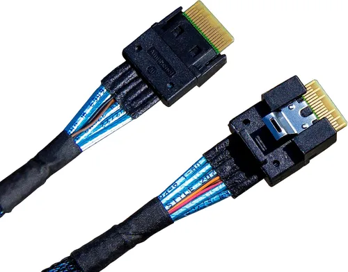 Vista 6 de Adaptador PCIe Gen4 de 4X a 4X a 4.5 pulgadas, cable 68P con alimentación, 29.5 in