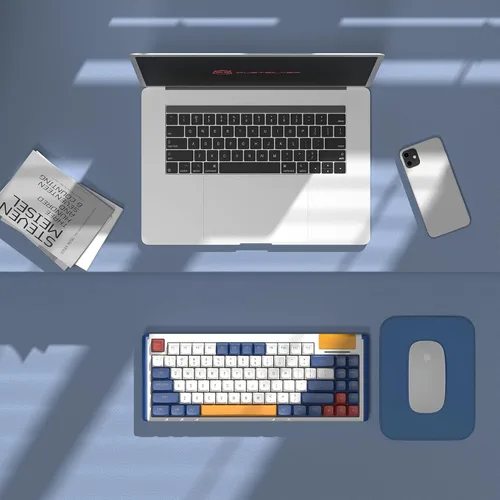 Vista 8 de DUSTSILVER Teclado K84 para juegos con cable, 75% de diseño de EE. UU., 84 teclas, ultra compacto, intercambiable en caliente, mini teclado