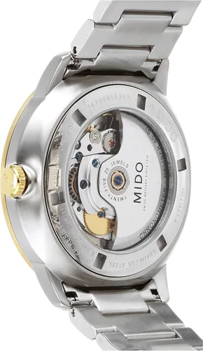 Vista 4 de Mido Reloj Hombre Commander Cronómetro Automático Mido Caliber 80 (Base ETA C07.821) Reloj COSC, plateado, Moderno