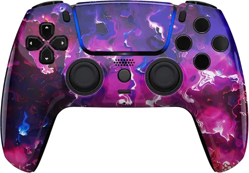 Vista 50 de Custom Wireless Controller Compatible with PS5 - Multiple Designs Available (Abstract Fusion)