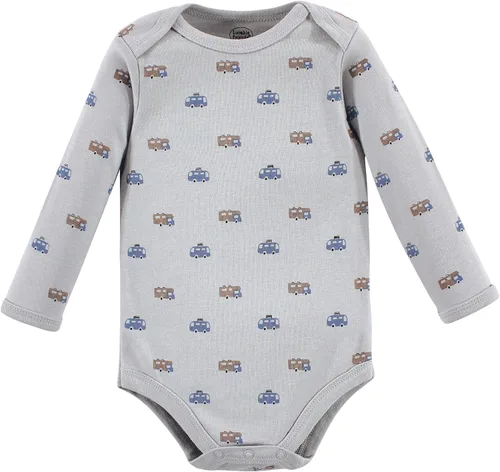 Vista 4 de Luvable Friends unisex-baby Cotton Long-sleeve Bodysuits