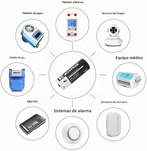 Vista 4 de EEMB ER18505 3.6V A tamaño 4100mAh batería de litio Li-SOCL₂ no recargable