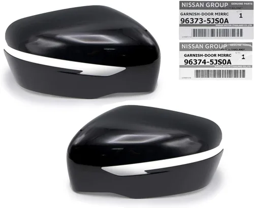 Vista 3 de Nonstops Par de cubierta de espejo lateral negro genuino para Nissan Np300 Navara D23 2015 2019