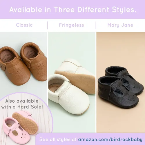 Vista 6 de BirdRock Baby Mary Jane - Mocasines para bebé de piel auténtica con suela suave para recién nacidos, bebés, infantes y niños pequeños.