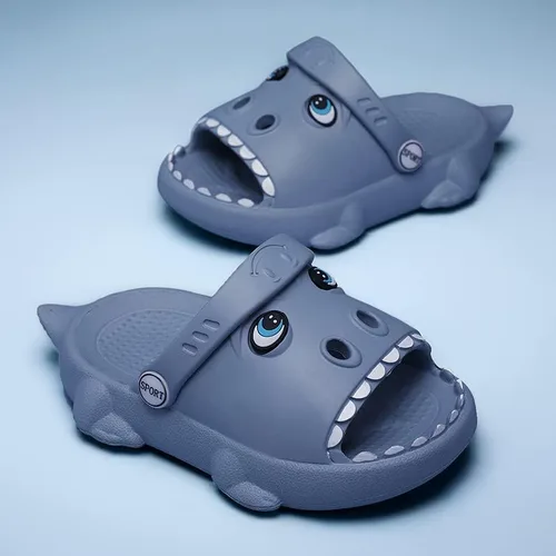 Vista 4 de KAQ Zuecos de jardín de dinosaurios para niños y niñas, sandalias de nube lindas deslizantes antideslizantes cómodas para la ducha de verano