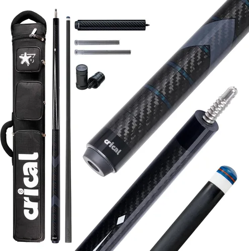 Vista 17 de CRICAL Carbon Fiber Pool Cue Stick 58in Low Deflection Billiard Cue