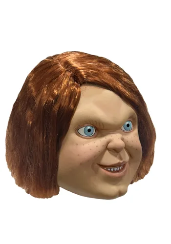 Vista 3 de Máscara de Látex Deluxe para Adultos de Chucky Multicolor