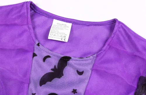 Vista 6 de Disfraz de vampiro de murciélago para niñas, disfraces de Halloween con alas de murciélago, disfraz de cosplay