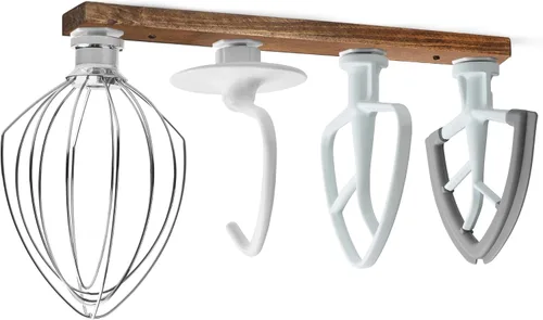 Vista 10 de Soportes de Madera para Accesorios de Batidora de Pie, Compatible con Accesorios de Mezcladora KitchenAid, Organizador de Accesorios de Cocina