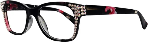 Vista 3 de Azul (Bling) Gafas de Lectura 4 Mujeres W (Clear N AB) Cristales Europeos Genuinos +1.5..+5 NY Fifth Avenue