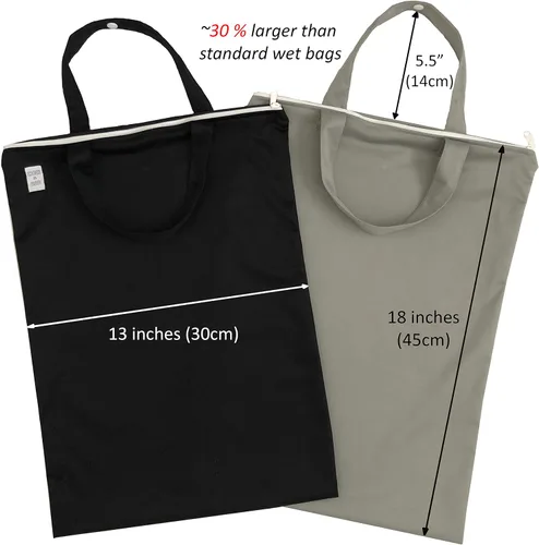 Vista 2 de MOM & BAB Bolsas húmedas para pañales de tela para bebé, trajes de baño y toallas, viajes, bolsa húmeda y seca para bolsa de pañales, piezas