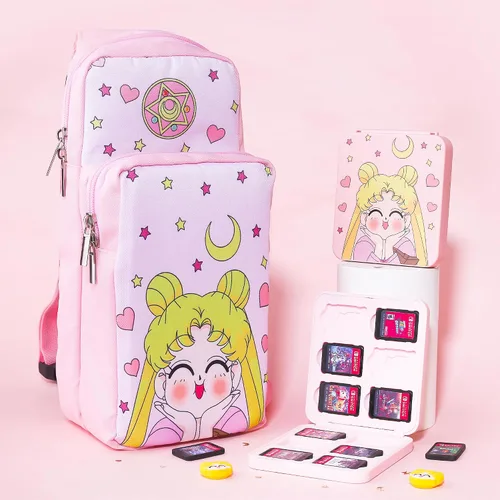 Vista 7 de FUNDIARY Bolsa de viaje para Nintendo Switch, funda de transporte OLED y Lite, juego de bolsa de hombro portátil para Switch, accesorios de mochila