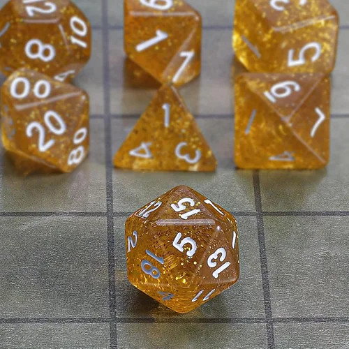 Vista 4 de CiaraQ DND - Juego de dados poliédricos con una bolsa de dados negra para juegos de mesa de rol D&D RPG MTG