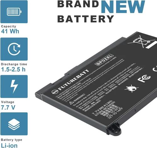 Vista 4 de Futurebatt BP02XL 849569-541 Batería para Laptop HP Pavilion Notebook PC Serie 15 15-AU000 15-AU010WM 15-AU018WM 15T-AW000 15Z-AW000