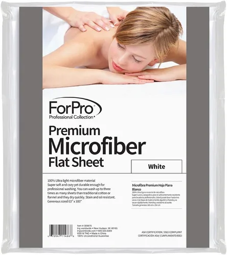 Vista 12 de ForPro Professional Collection Sábana encimera de microfibra de alta calidad para mesas de masaje, ultraligera, resistente a las manchas y a