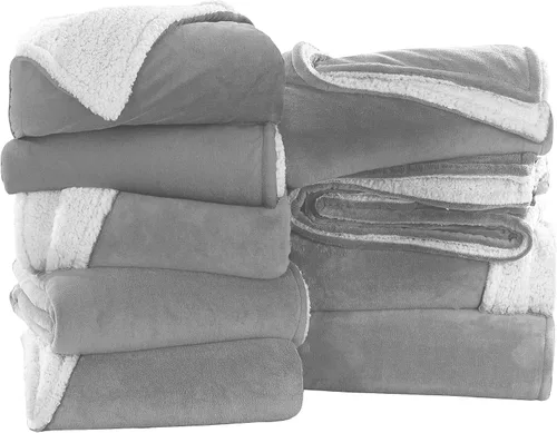 Vista 16 de IR Imperial Rooms Mantas Sherpa de color rosa bebé tamaño King para cama – Paquete al por mayor de 9 mantas Sherpa – Manta suave y esponjosa