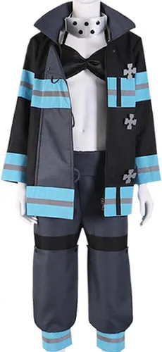 Vista 3 de Nsoking Disfraz de anime para mujer, disfraz de cosplay, uniforme, capa, traje de brasier, conjunto de Halloween