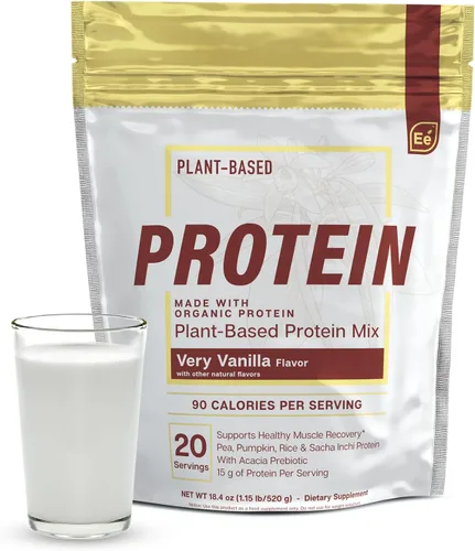 Vista 7 de Essential Elements Polvo de proteína orgánica a base de plantas, sabor cremoso a chocolate, vegano, con tarifa de azúcar y apto para dieta